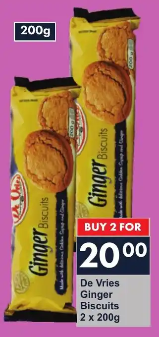President Hyper De Vries Ginger Biscuits offer