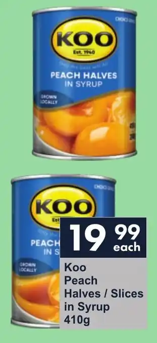 President Hyper Koo Peach Halves/ Slices in Syrup offer