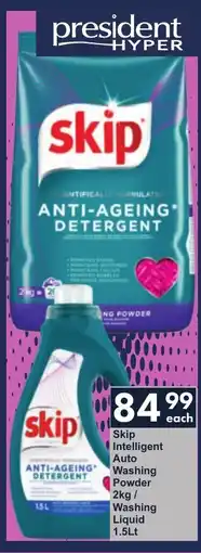 President Hyper Skip Intelligent Auto Washing Powder/ Washing Liquid offer