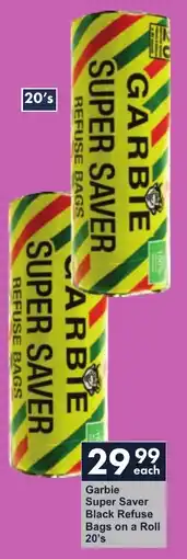 President Hyper Garbie Super Saver Black Refuse Bags on a Roll offer