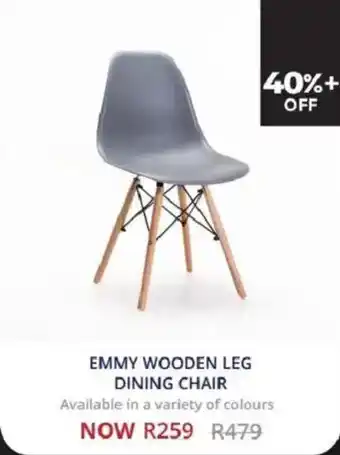 Emmy wooden leg dining chair