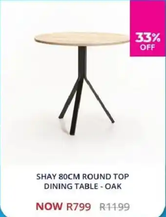 Decofurn Shay round top dining table offer