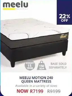 Decofurn Meelu motion z40 queen mattress offer