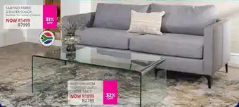 Decofurn Santino fabric 3 seater couch offer