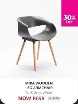 Decofurn Mira wooden leg armchair offer