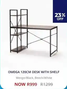 Decofurn Omega desk with shelf offer