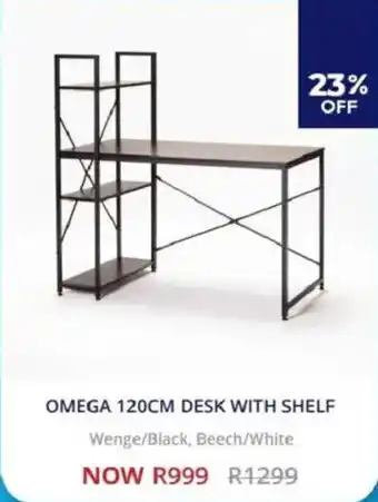 Decofurn Omega desk with shelf offer