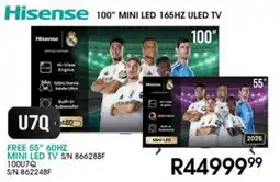 Hirsch's Hisense 100" Mini LED 165HZ ULED TV offer