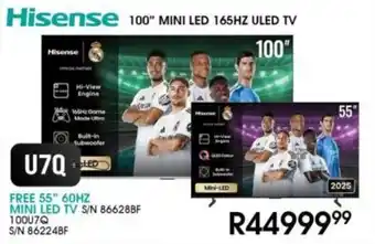 Hirsch's Hisense 100" Mini LED 165HZ ULED TV offer