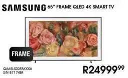 Hirsch's SAMSUNG 65" Frame QLED 4K Smart TV offer