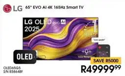Hirsch's LG 65" EVO AI 4K 165Hz Smart TV offer