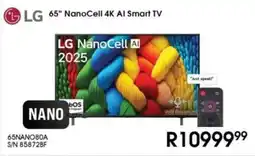 Hirsch's LG 65" NanoCell 4K AI Smart TV offer