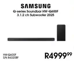 Hirsch's SAMSUNG Q-series Soundbar HW-Q600F 3.1.2 ch Subwoofer 2025 offer