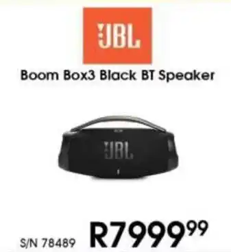 Hirsch's JBL Boom Box3 Black BT Speaker offer