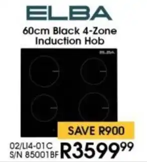 Hirsch's ELBA Black 4-Zone Induction Hob offer