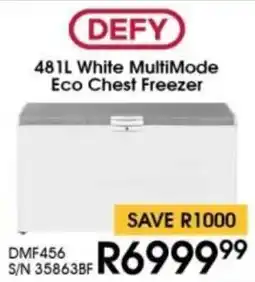 Hirsch's DEFY White MultiMode Eco Chest Freezer offer