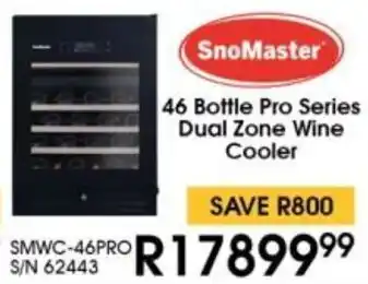 Hirsch's SnoMaster 46 Bottle Pro Series Dual Zone Wine Cooler offer