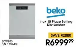 Hirsch's Beko Inox 15 Place Setting Dishwasher offer