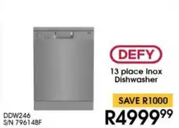Hirsch's DEFY 13 place Inox Dishwasher offer