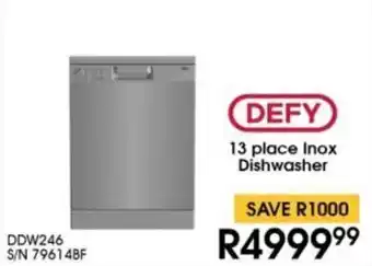 Hirsch's DEFY 13 place Inox Dishwasher offer