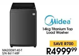 Hirsch's Midea Titanium Top Load Washer offer
