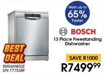 Hirsch's BOSCH 13 Place Freestanding Dishwasher offer