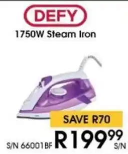 Hirsch's DEFY 1750W Steam Iron offer
