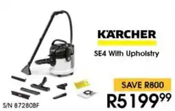 Hirsch's KARCHER SE4 With Upholstry offer