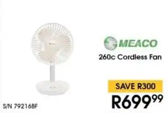 Hirsch's Meaco 260c Cordless Fan offer