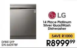 Hirsch's LG 14 Place Platinum Silver QuadWash Dishwasher offer