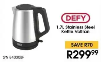 Hirsch's DEFY Stainless Steel Kettle Voltran offer
