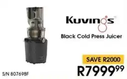 Hirsch's Kuvings Black Cold Press Juicer offer