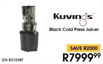 Hirsch's Kuvings Black Cold Press Juicer offer