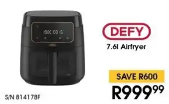 Hirsch's DEFY Airfryer offer
