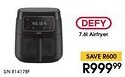 Hirsch's DEFY Airfryer offer
