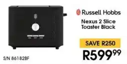Hirsch's Russell Hobbs Nexus 2 Slice Toaster Black offer