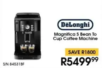 Hirsch's DeLonghi Magnifica S Bean To Cup Coffee Machine offer