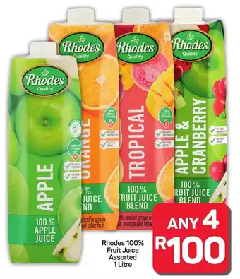 Pick n Pay Hypermarket Rhodes 100% Fruit Juice Assorted offer