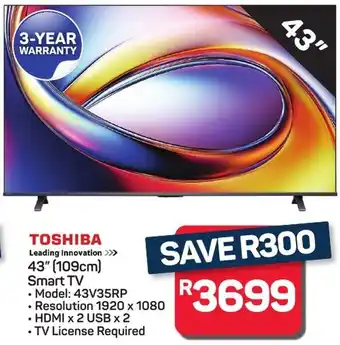 Pick n Pay Hypermarket TOSHIBA 43" 109cm Smart TV offer
