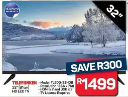Pick n Pay Hypermarket Telefunken 32" 81cm HD LED TV offer