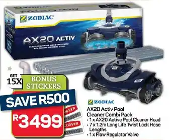 Pick n Pay Hypermarket Zodiac AX20 Activ Pool Cleaner Combi Pack offer