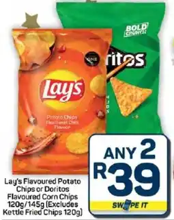 Pick n Pay Hypermarket Lay's Flavoured Potato Chips or Doritos Flavoured Corn Chips offer