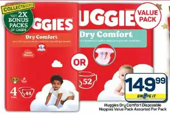 Pick n Pay Hypermarket Huggies Dry Comfort Disposable Nappies Value Pack Assorted offer