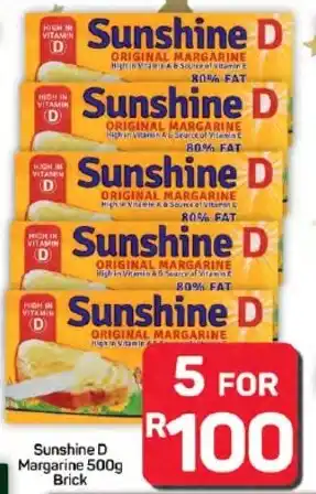 Pick n Pay Hypermarket Sunshine D Margarine Brick offer