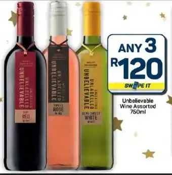 Pick n Pay Hypermarket Unbelievable Wine Assorted offer