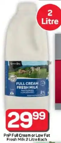 Pick n Pay Hypermarket PnP Full Cream or Low Fat Fresh Milk offer