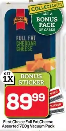 Pick n Pay Hypermarket First Choice Full Fat Cheese Assorted Vacuum Pack offer