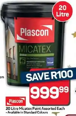 Pick n Pay Hypermarket Plascon Micatex Paint Assorted offer