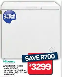 Pick n Pay Hypermarket Hisense White Chest Freezer offer