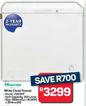 Pick n Pay Hypermarket Hisense White Chest Freezer offer